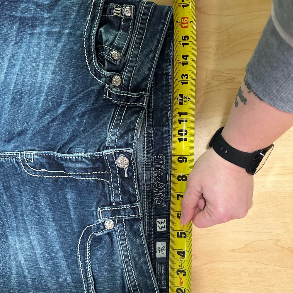 Miss Me Dark Blue Bootcut Jeans size 33